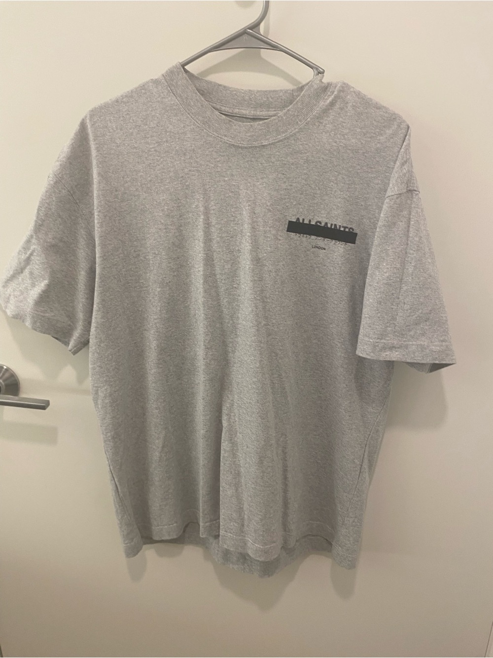 All Saints Allsaints Redact Embroidered Oversized Tee Shirt